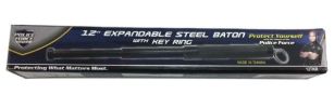 12" Expandable Steel Baton w/ Keyring