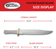 15" Stainless Steel Blade Blank Bowie Knife (BL7717)