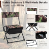 Foldable Patio Chair with Storage Pocket Backrest