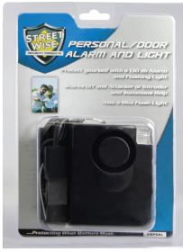 Personal Door Protection Alarm w/Light