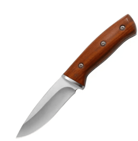 Full-tang Fixed Blade Knife with Leather Sheath