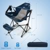 Hammock Camping Chair with Retractable Footrest and Carrying Bag