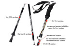 KORAMAN Carbon Fiber Collapsible Trekking Pole