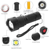 LED Rechargeable Zoomable Aluminum Alloy Flashlight