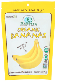 Natierra Nature's All Foods Organic Freeze-Dried Bananas 2.5 Ounce (Pack of 12)