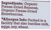 Natierra Nature's All Foods Organic Freeze-Dried Strawberries & Bananas 1.8 Ounce (Pack of 12)