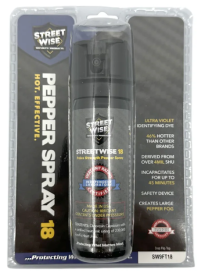 Streetwise 18 Stream Pepper Spray 3 oz Flip Top