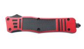 Automatic OTF Knife w/ Belt Clip - Red & Black