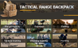 Tactical Range Backpack - with 3 Pistol Carrying Cases