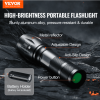 VEVOR 2 Pack LED Flashlights (3000 Lumens / 5-Modes Adjustable)