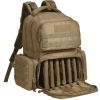 VEVOR Tactical Range Backpack for 6 Pistols (Brown)