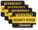 Defender Indoor Video Security System Warning Sign w/Stickers