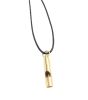 Emergency Whistle With Black Wax Rope Necklace