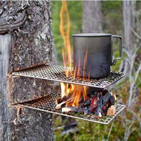 Outdoor Camping Pot Rack (Steel BBQ Mesh)