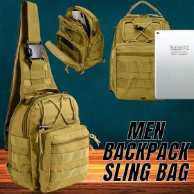 Men's Tactical Sling Chest Pack (Lt Green)