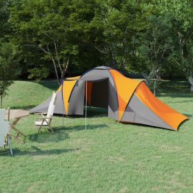 VidaXL 6 Person Tent (Gray and Orange)