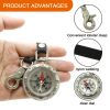 Mini Shockproof Compass With Keychain