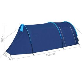 Waterproof 4-Person Tent (Navy/Light Blue)