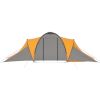 VidaXL 6 Person Tent (Gray and Orange)