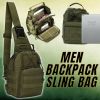 Men's Tactical Sling Chest Pack (Dk Green)