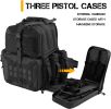 Tactical Range Backpack - with 3 Pistol Carrying Cases