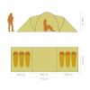 VidaXL 6 Person Tent (Gray and Orange)