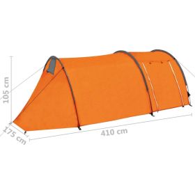 Waterproof 4-Person Tent (Gray and Orange)