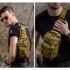 Men's Tactical Sling Chest Pack (Lt Green)