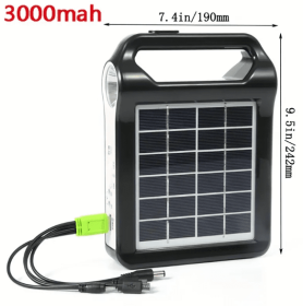 Portable 6v Rechargeable Solar Panel Power Bank (Size: 3000mAh)