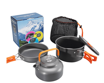 All-in-one Cookware Mega Bundle (9 PC Set) (Color: Orange)