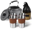 Camp Kitchen Kettle with Cups & Bag for Outdoor Adventures