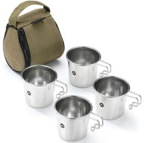 Camp Kitchen Kettle with Cups & Bag for Outdoor Adventures (Style: B)