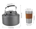 Camp Kitchen Kettle with Cups & Bag for Outdoor Adventures