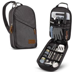 Camping Utensil Cookware Kit (Color: Black)