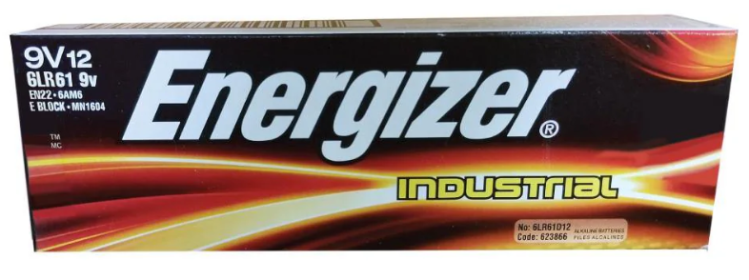 Energizer Industrial Battery (Type: 9 Volt)