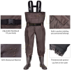 Sunocity Chest Fishing Waders with Boots