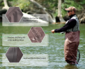 Sunocity Chest Fishing Waders with Boots