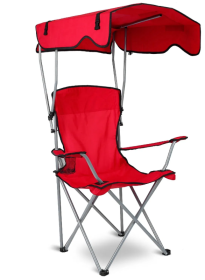 Foldable Canopy Camping Chair (Color: Red)