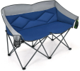 Folding Camping Chair with Bags and Padded Backrest