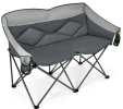 Folding Camping Chair with Bags and Padded Backrest