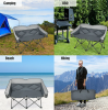 Folding Camping Chair with Bags and Padded Backrest