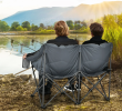 Folding Camping Chair with Bags and Padded Backrest