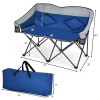 Folding Camping Chair with Bags and Padded Backrest