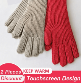 Women's 2-Season Gloves with Touchscreen Capability (Color: Khaki & Red)