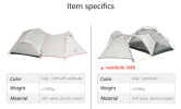 Naturehike Mongar 2 Ultralight 20D Nylon (2 Person Camping Tent)