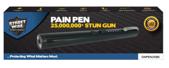 Pain Pen 25,000,000* Stun Gun (Color: Black)