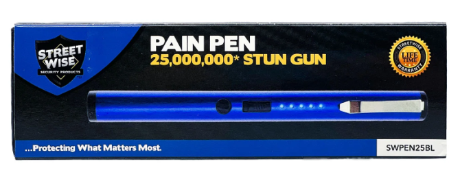 Pain Pen 25,000,000* Stun Gun (Color: Blue)