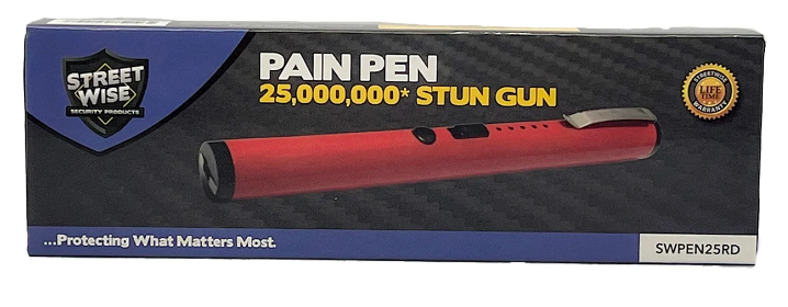 Pain Pen 25,000,000* Stun Gun (Color: Red)