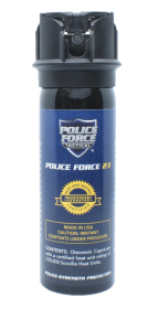 Police Force 23 Stream Pepper Spray Flip Top (Size: 3oz)