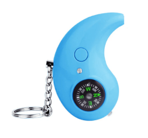 Portable Emergency LED Wolf Alarm & Compass (Color: Blue)